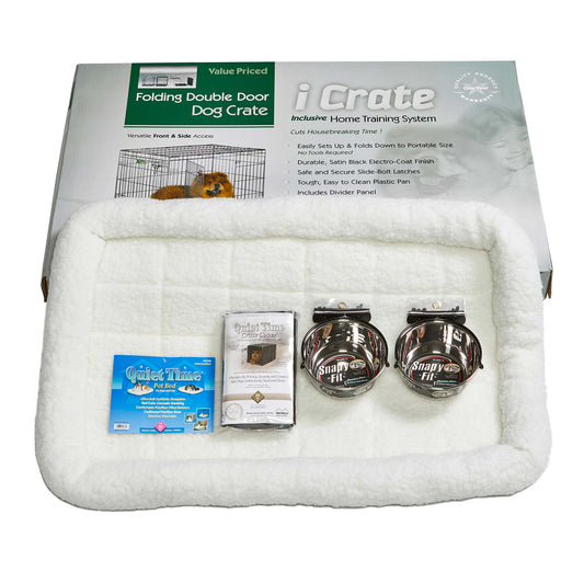 Midwest iCrate Dog Crate Kit Large 36 x 23 x 25 For Pet With Love