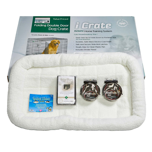 Midwest iCrate Dog Crate Kit Extra Large 42 x 28 x 30 For Pet With Love