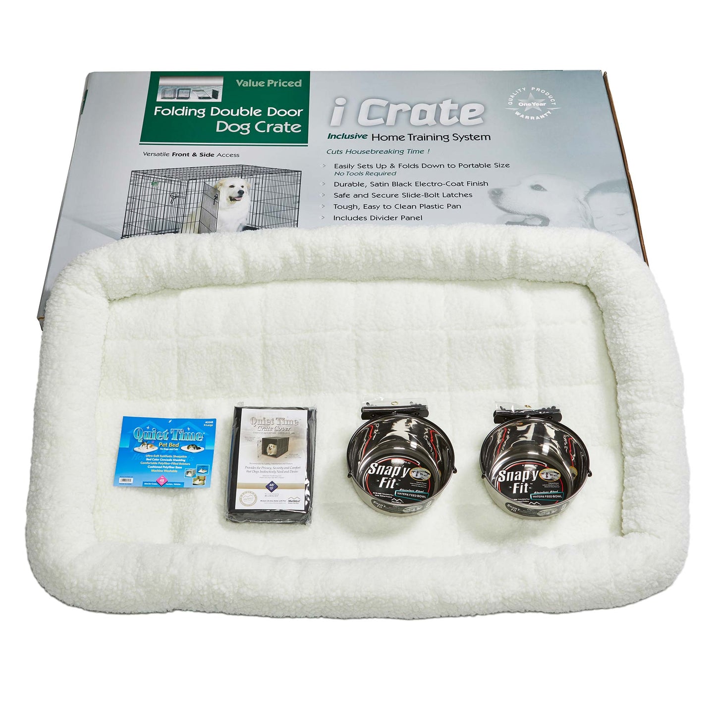 Midwest iCrate Dog Crate Kit Extra Extra Large 48 x 30 x 33 For Pet With Love