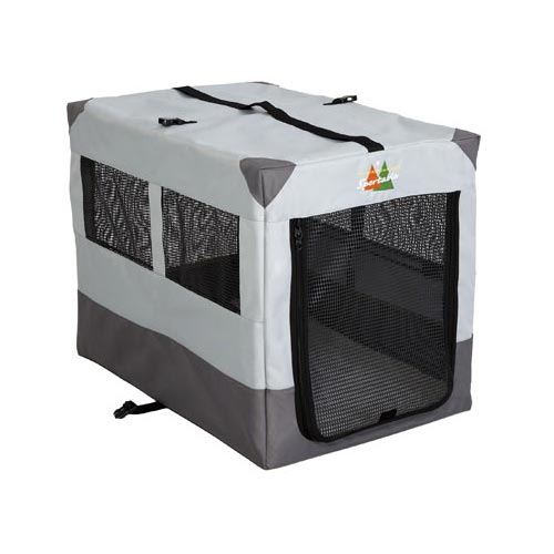 Midwest Canine Camper Sportable Crate Gray 31 x 21.50 x 24 For Pet With Love