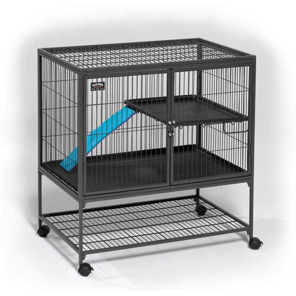 Midwest Ferret Nation Single Unit Cage Gray 36 x 25 x 38.5 For Pet With Love