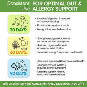 Probiotics Treats for Dogs - Digestive Enzymes - Gut Flora Digestive Health Immune Support