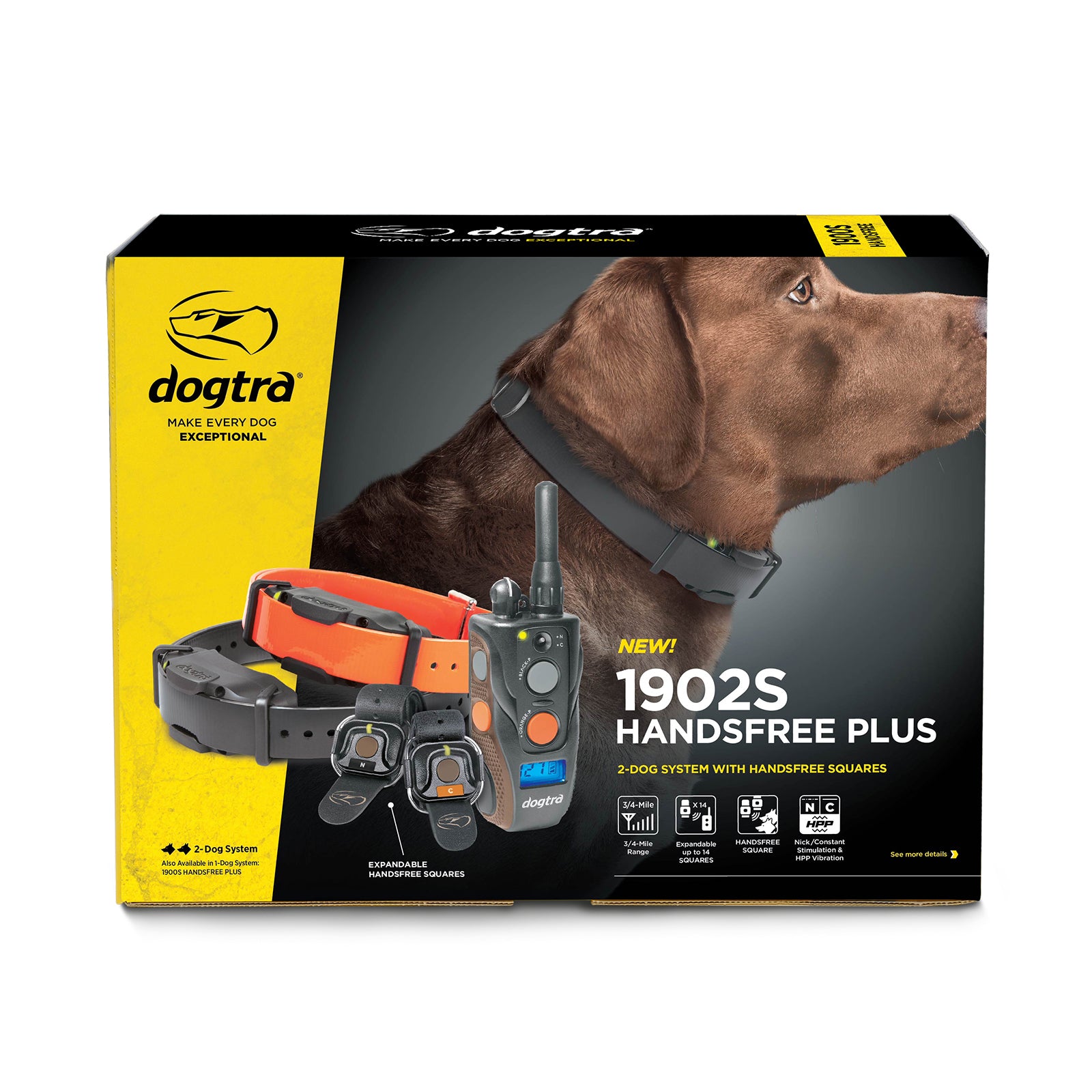 Dogtra 3/4 Mile 2 Dog Remote Trainer with Handsfree Boost and Lock Unit Black For Pet With Love