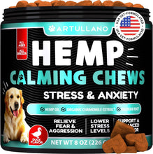 Load image into Gallery viewer, Hemp Calming Chews for Dogs   Dog Calming Chews   Dog Anxiety Relief Treats
