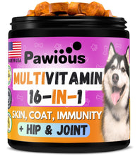 Load image into Gallery viewer, PAWIOUS Dog Multivitamin Chewable Supplement with Glucosamine 16in1 (120 Chews)
