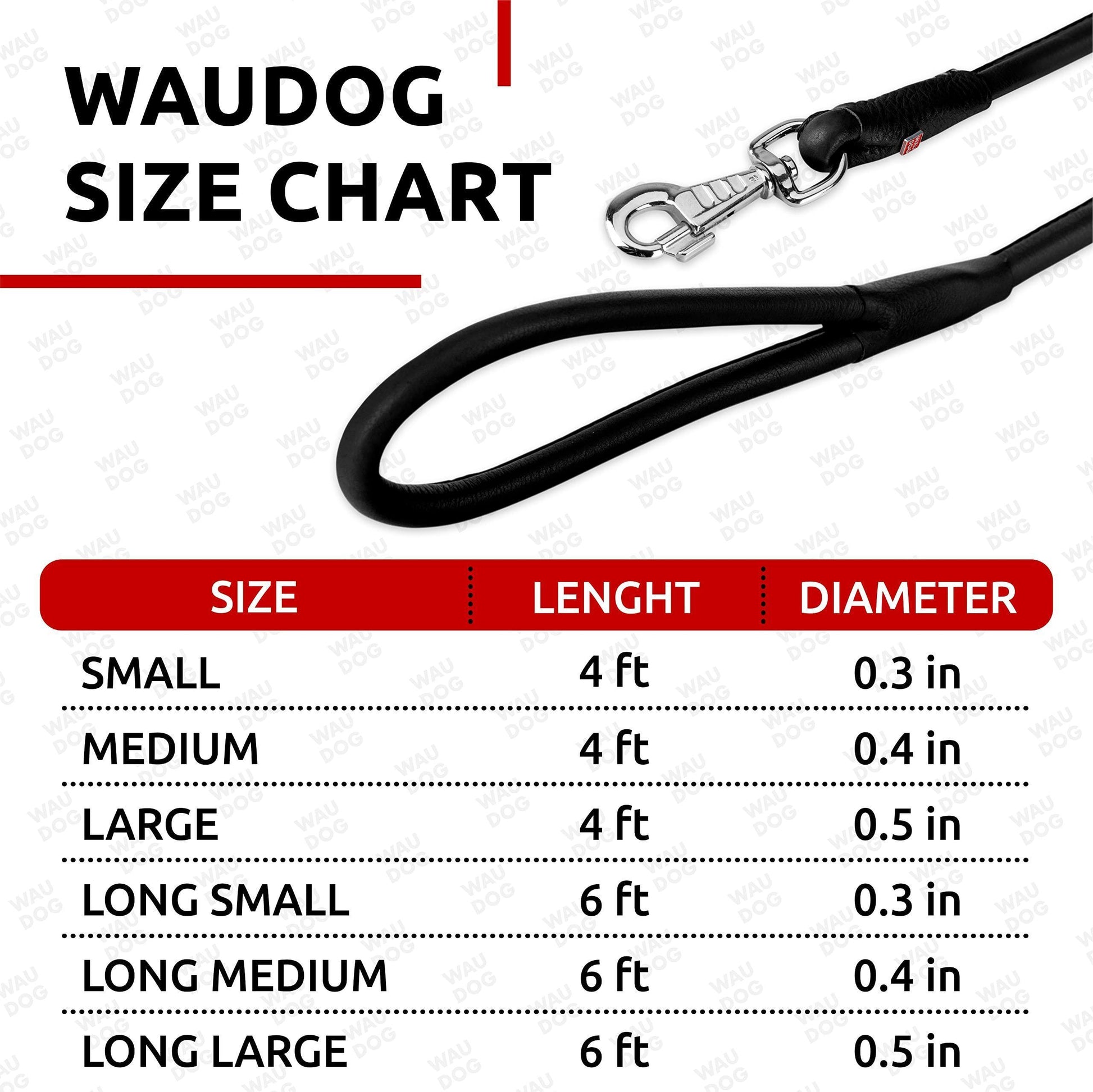 Rolled Leather Dog Leash 4Ft * 0.3 in for Small Medium and Large Dogs   Heavy For Pet With Love