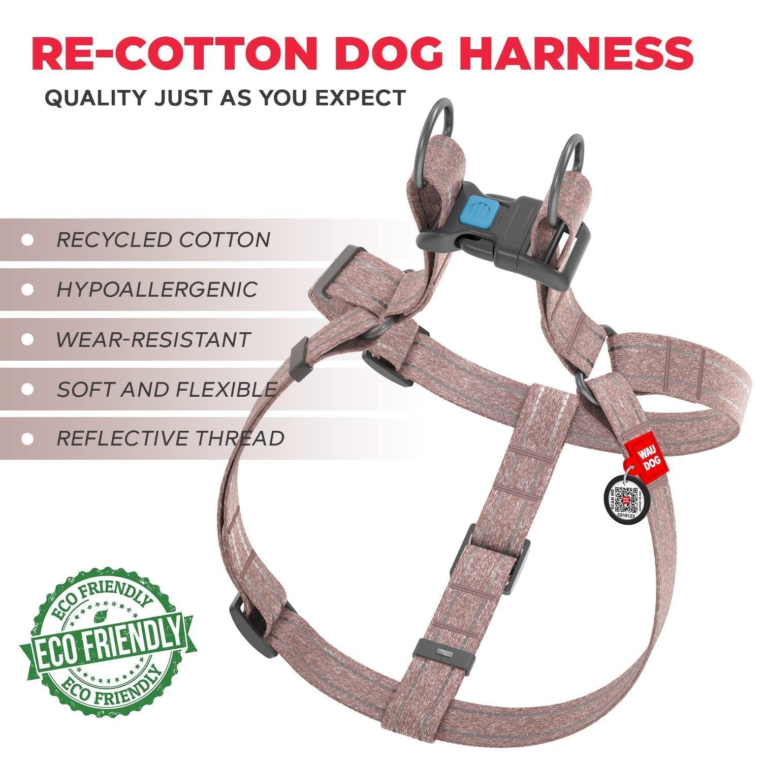 Re Cotton Dog Harness Eco Friendly Dog Harness for Small Dogs Medium & Large For Pet With Love
