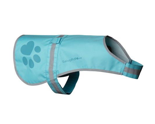 SafetyPUP XD Reflective Hi Vis Fluorescent Dog Safety Vest. Blue (LARGE) For Pet With Love
