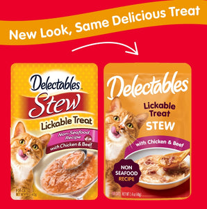 Hartz Delectables Stew Lickable Treat for Cats Chicken and Beef