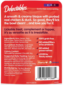 Hartz Delectables Bisque Lickable Treat for Cats Chicken and Duck