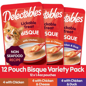 Hartz Delecatbles Bisque Lickable Treat for Cats Variety Pack