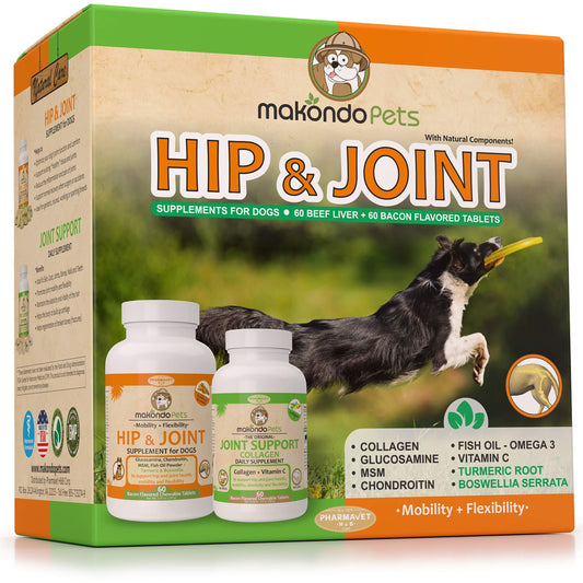 Makondo Pets Hip & Joint Supplement & Joint Support Collagen Supplement for Dogs For Pet With Love
