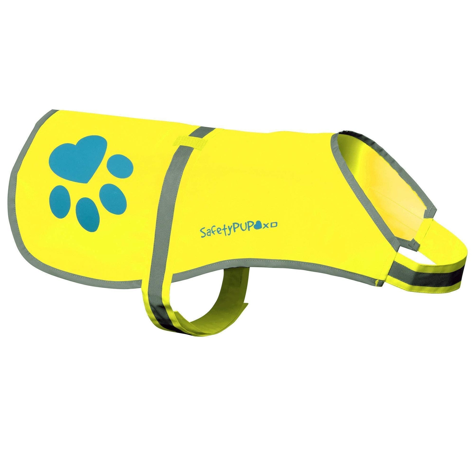 SafetyPUP XD HiVis Dog Safety Reflective Vest  Neon Yellow  SMALL For Pet With Love