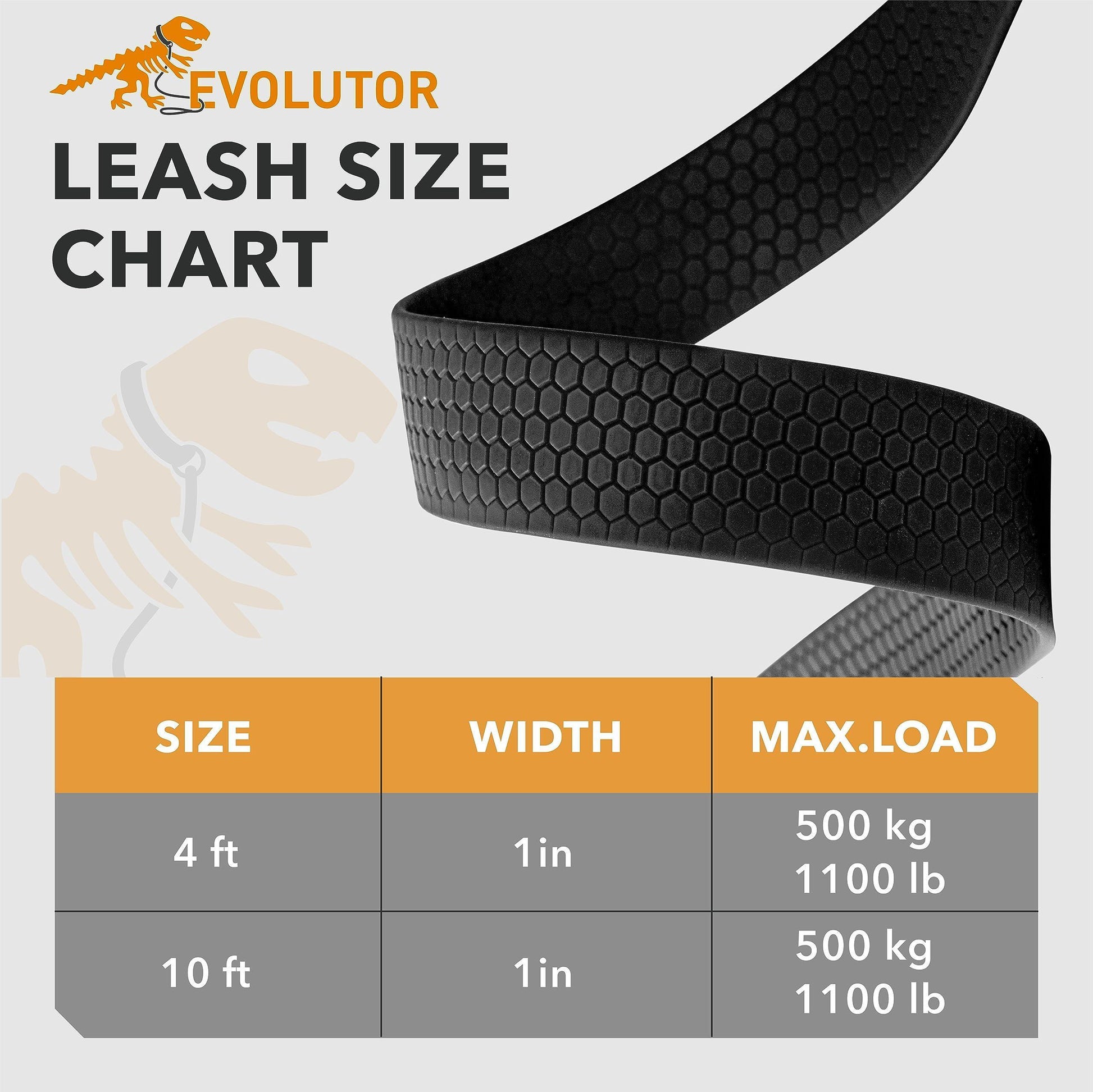 COLLAR Extra Heavy Duty Durable EVOLUTOR Dog Leash 4 Ft (Orange) For Pet With Love
