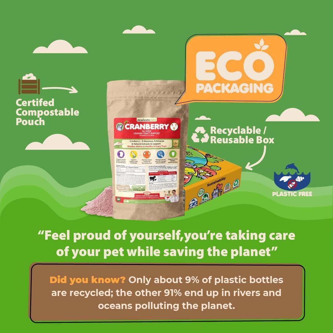 Makondo Pets Cranberry UTI Treatment & Kidney Support for Dogs 5.3 Oz For Pet With Love