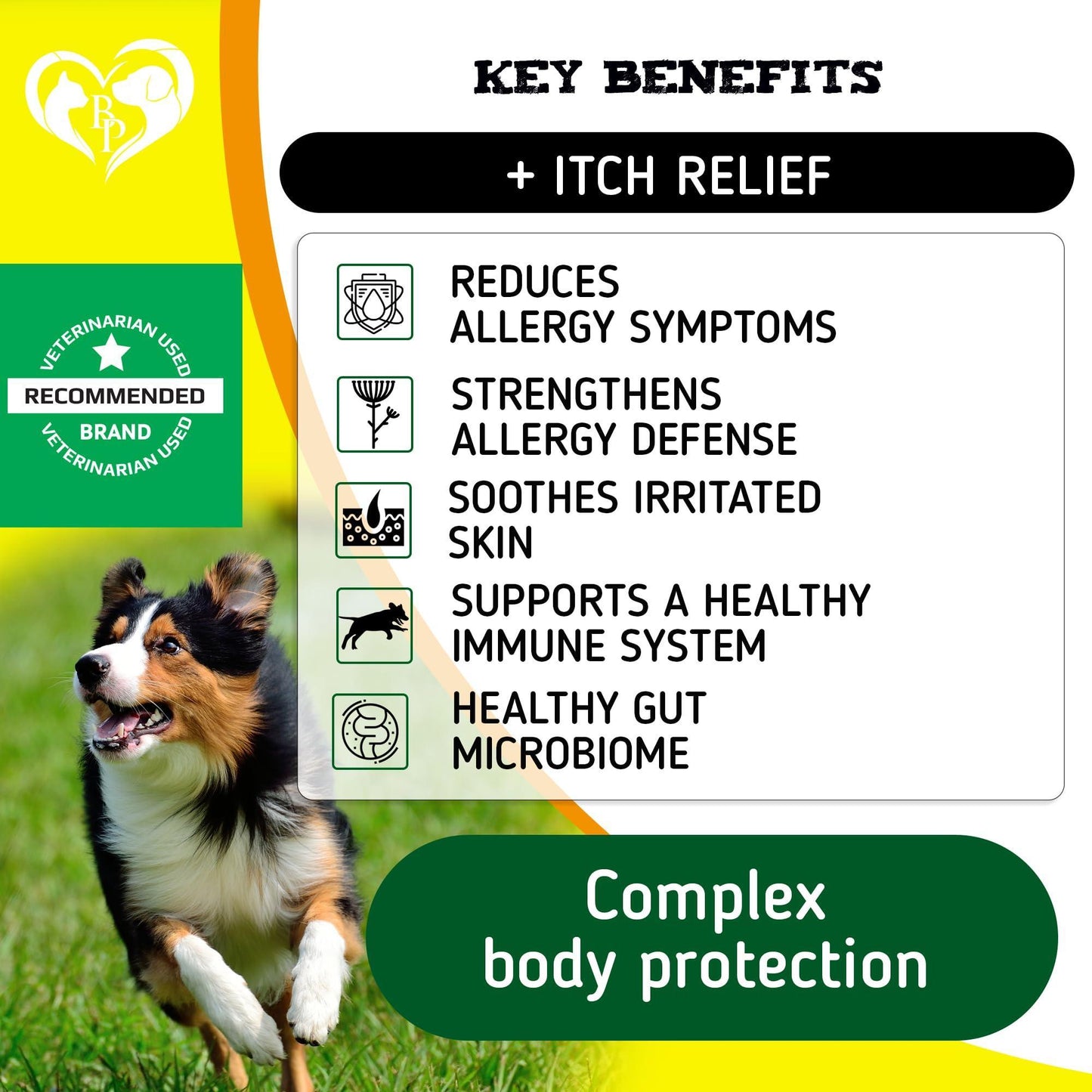 Beloved Pets Dog Immune Supplement Anti Itch & Allergy Relief with Probiotic 140 Ct For Pet With Love
