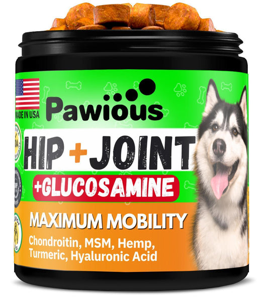 Pawious Hip and Joint Supplement for Dogs with Glucosamine For Pet With Love