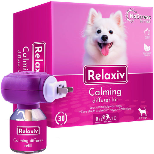RELAXIVET Pet Separation Anxiety Relief & Calm Pheromones Diffuser Kit for Dogs For Pet With Love