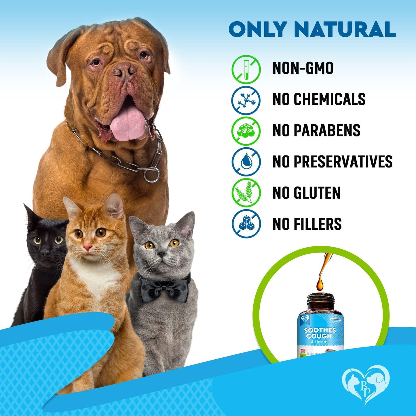 Beloved Pets Kennel Cough Treatment & Natural Infection Respiratory & Cough Relief for Dogs & Cats 2oz For Pet With Love