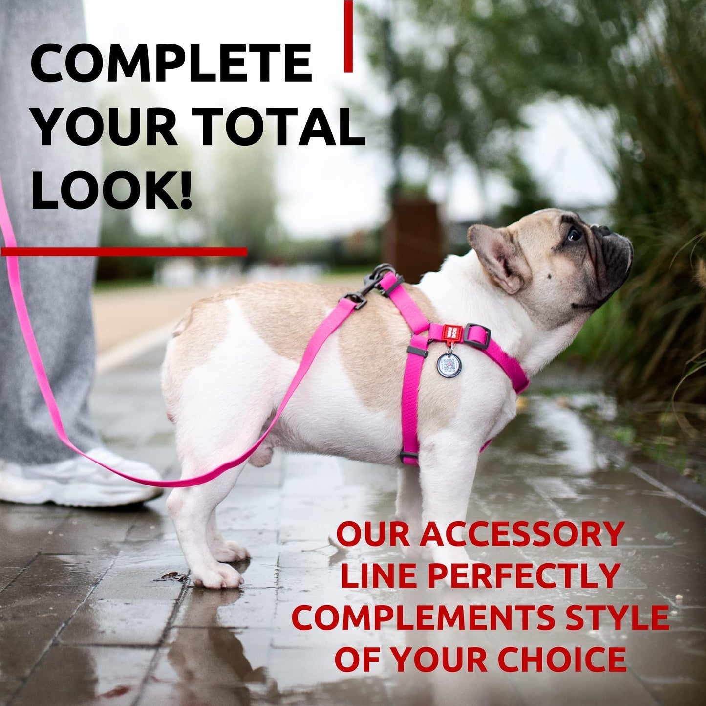 WAUDOG Waterproof Dog Leash 4 Ft   6 Ft   Anti Slip Dog Leash for Large Dogs For Pet With Love