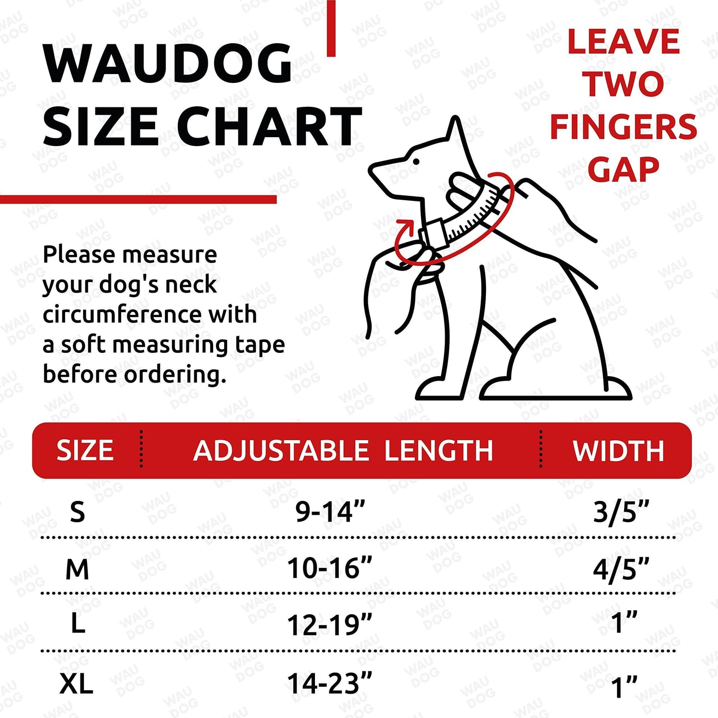 WAUDOG Adjustable Nylon Dog Collar with Durable Plastic Buckle and QR Dog Tag. UNICORNS. MEDIUM For Pet With Love