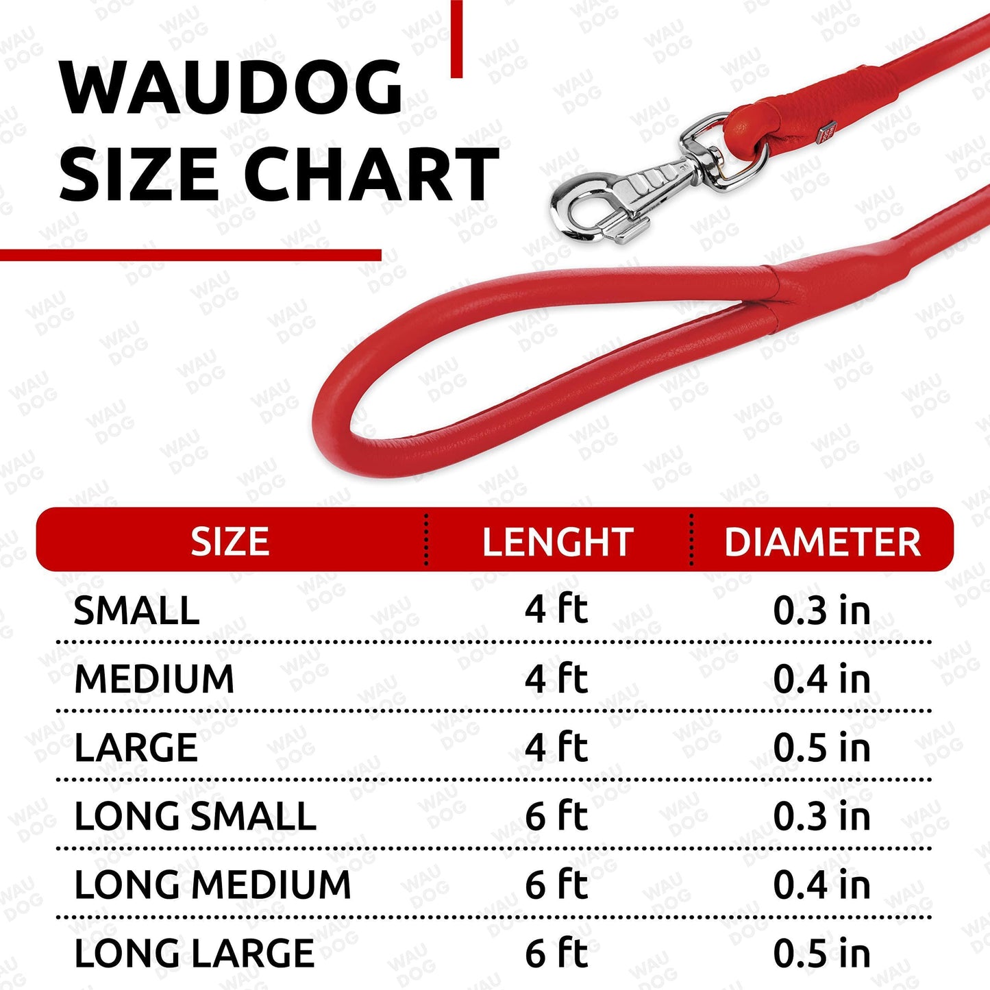 Rolled Leather Dog Leash 4Ft * 0.5 in for Small Medium and Large Dogs   Heavy For Pet With Love