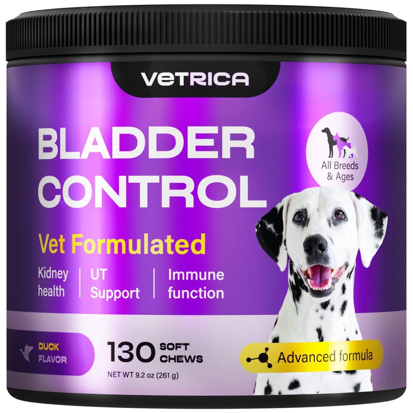 VETRICA Canine Bladder Control UTI Health Maintenance & Support Chews 130 Ct For Pet With Love