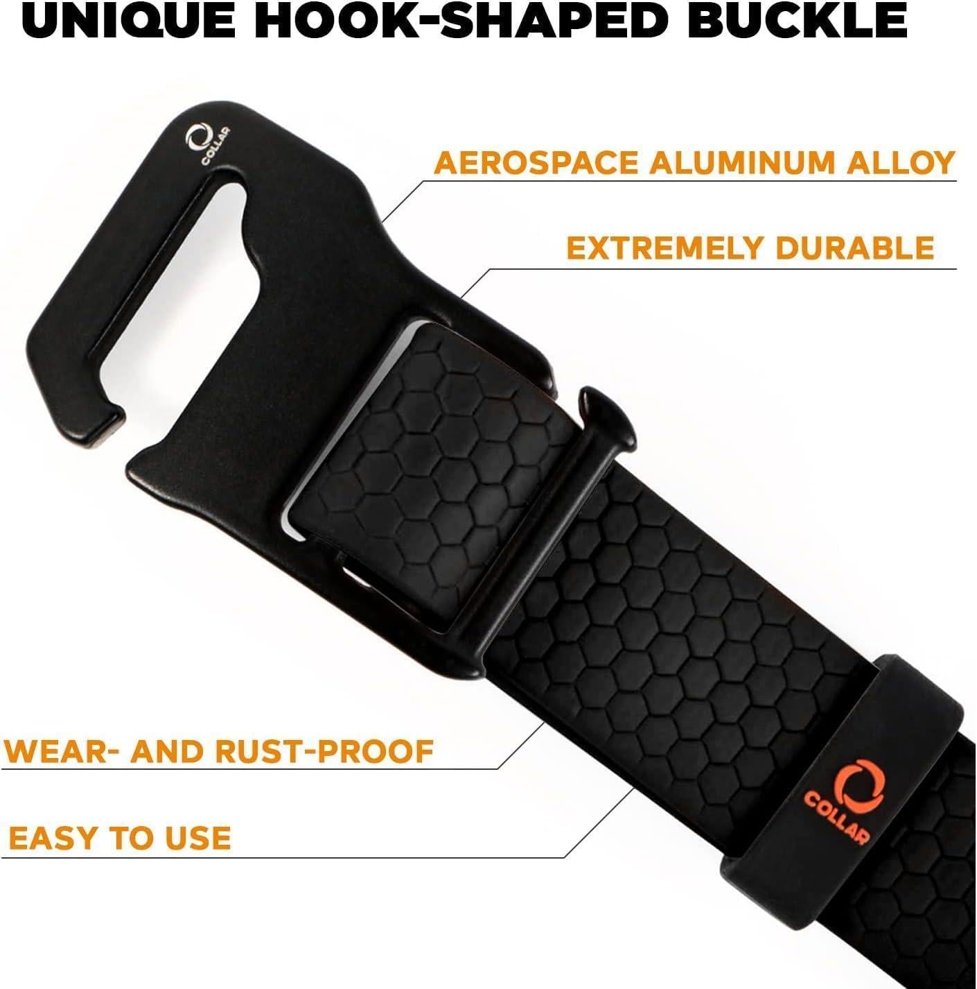 COLLAR Heavy Duty Adjustable Waterproof EVOLUTOR Dog Collar with QR Dog Tag. BLACK. One Size Fits Many For Pet With Love
