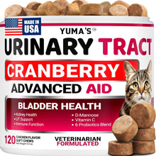 Load image into Gallery viewer, YUMA'S Cat Urinary Tract Infection Multivitamin Treatment and Supplement. 120 Chews For Pet With Love
