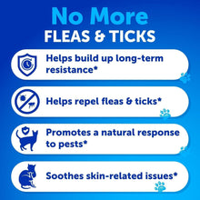 Load image into Gallery viewer, ARTULLANO Natural Flea and Tick Prevention Supplement for Cats. Chewable Daily Oral Pills with Vitamins (135 Soft Chews) Made in USA
