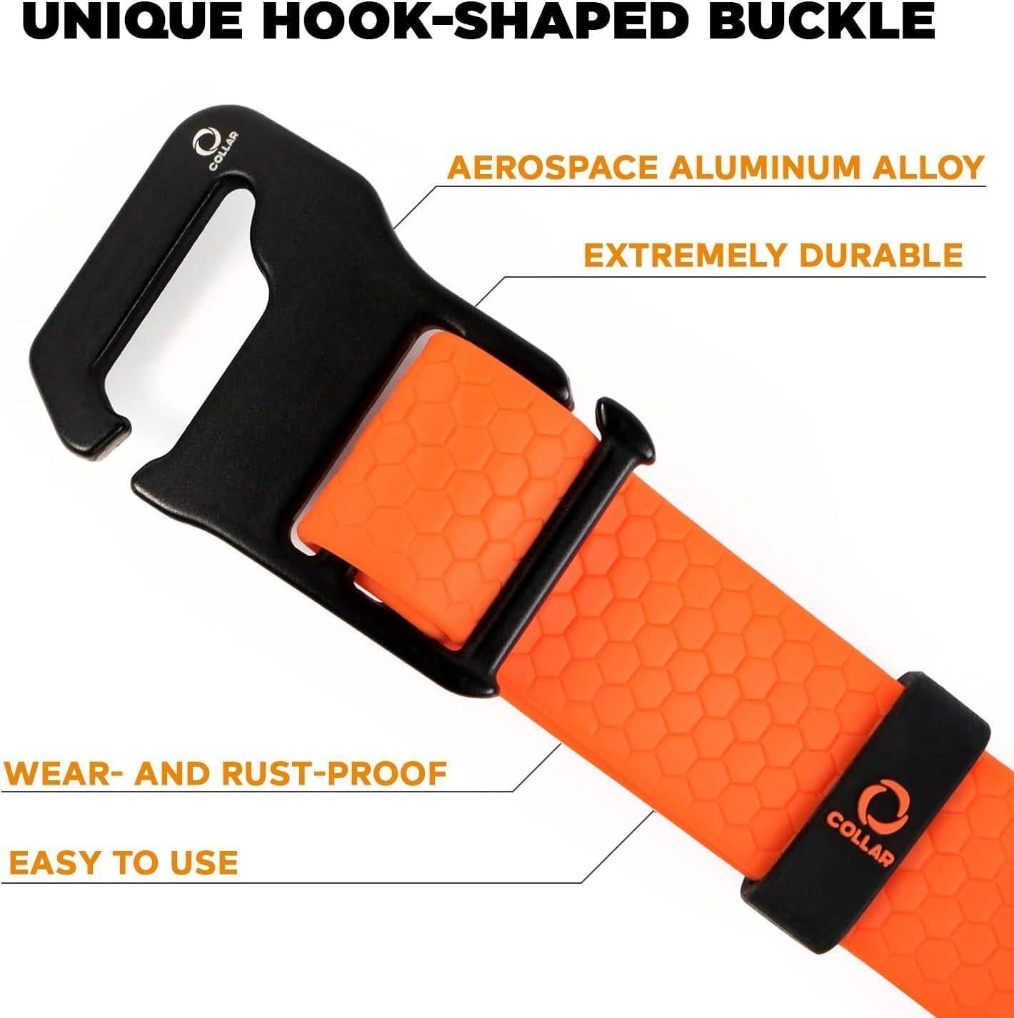 COLLAR Adjustable Heavy Duty Waterproof EVOLUTOR Dog Collar with QR Dog Tag (Orange) One Size Fits Many For Pet With Love