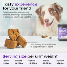 Load image into Gallery viewer, Dog UTI Treatment   Bladder Control Cranberry Chews   Dog Cranberry Supplement
