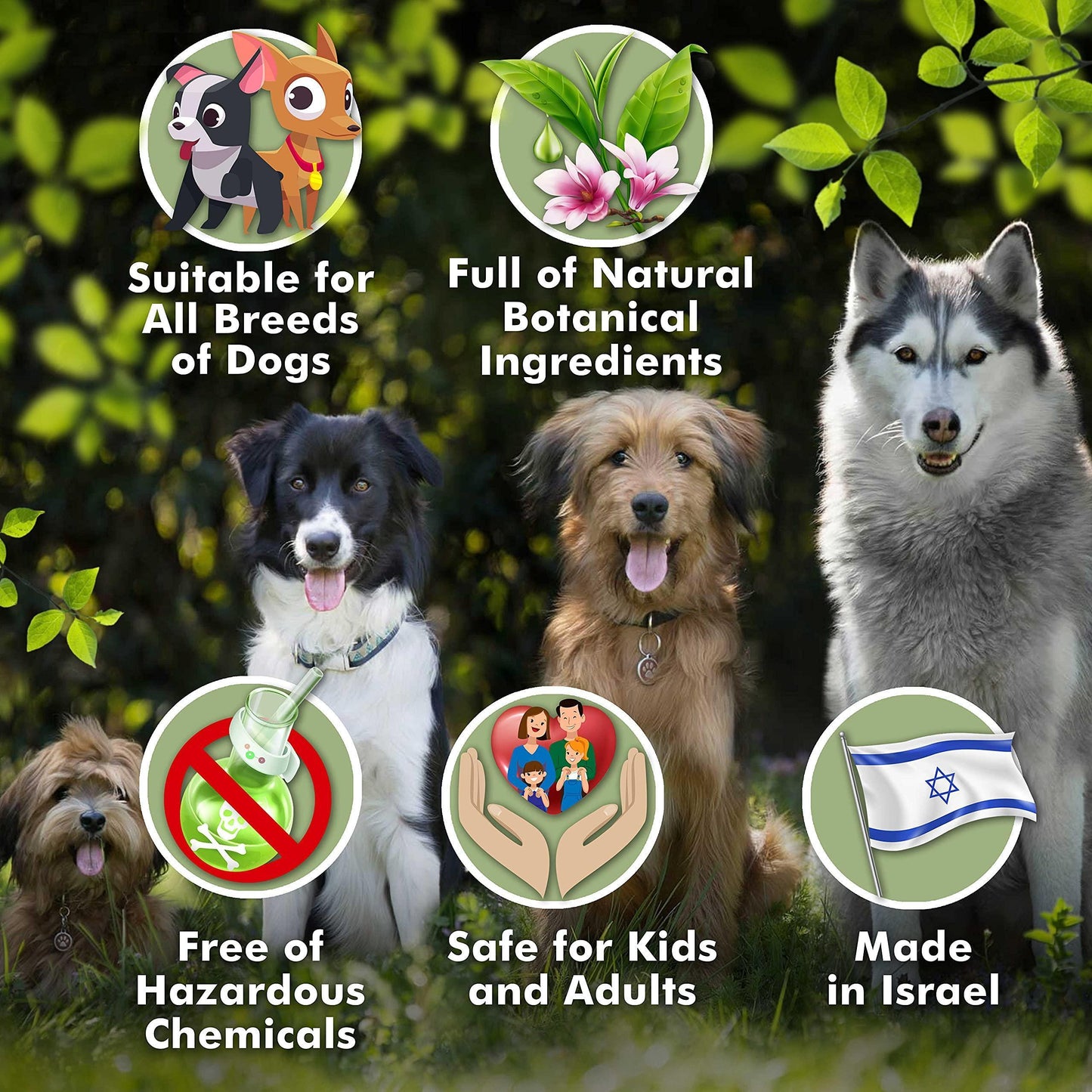 Arava Natural Medicated Anti Yeast Anti Itch Dog Shampoo 400ml (13.5 fl oz) For Pet With Love