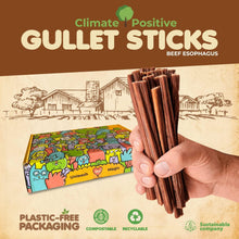 Load image into Gallery viewer, Makondo Pets Gullet Sticks 100% Natural Beef Esophagus Dog Chews 6” 24 Ct

