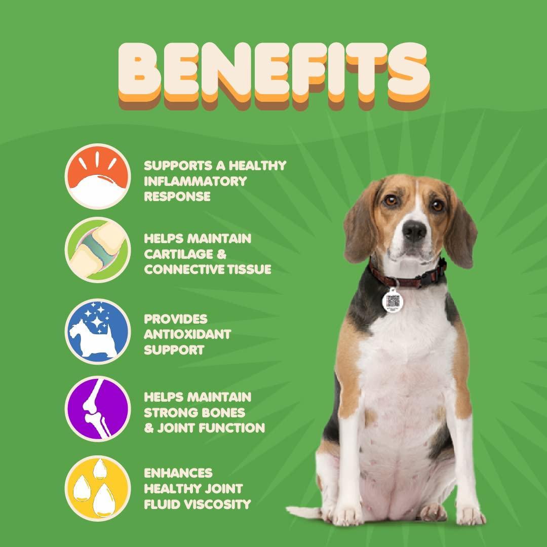 Makondo Pets Hip & Joint Mobility Support & Pain Relief Supplement for Dogs 90Ct For Pet With Love