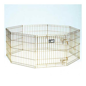 Midwest Gold Zinc Pet Exercise Pen 8 panels Gold 24 x 30