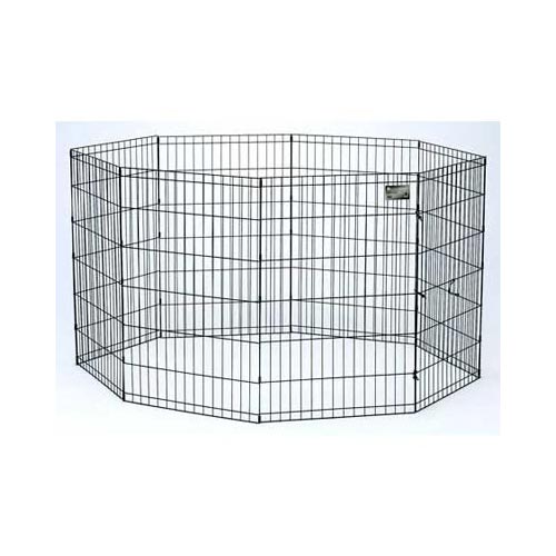 Midwest Black E-Coat Pet Exercise Pen 8 Panels Black 24 x 24 For Pet With Love