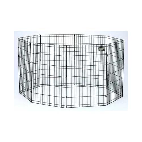 Midwest Black E-Coat Pet Exercise Pen 8 Panels Black 24 x 30 For Pet With Love