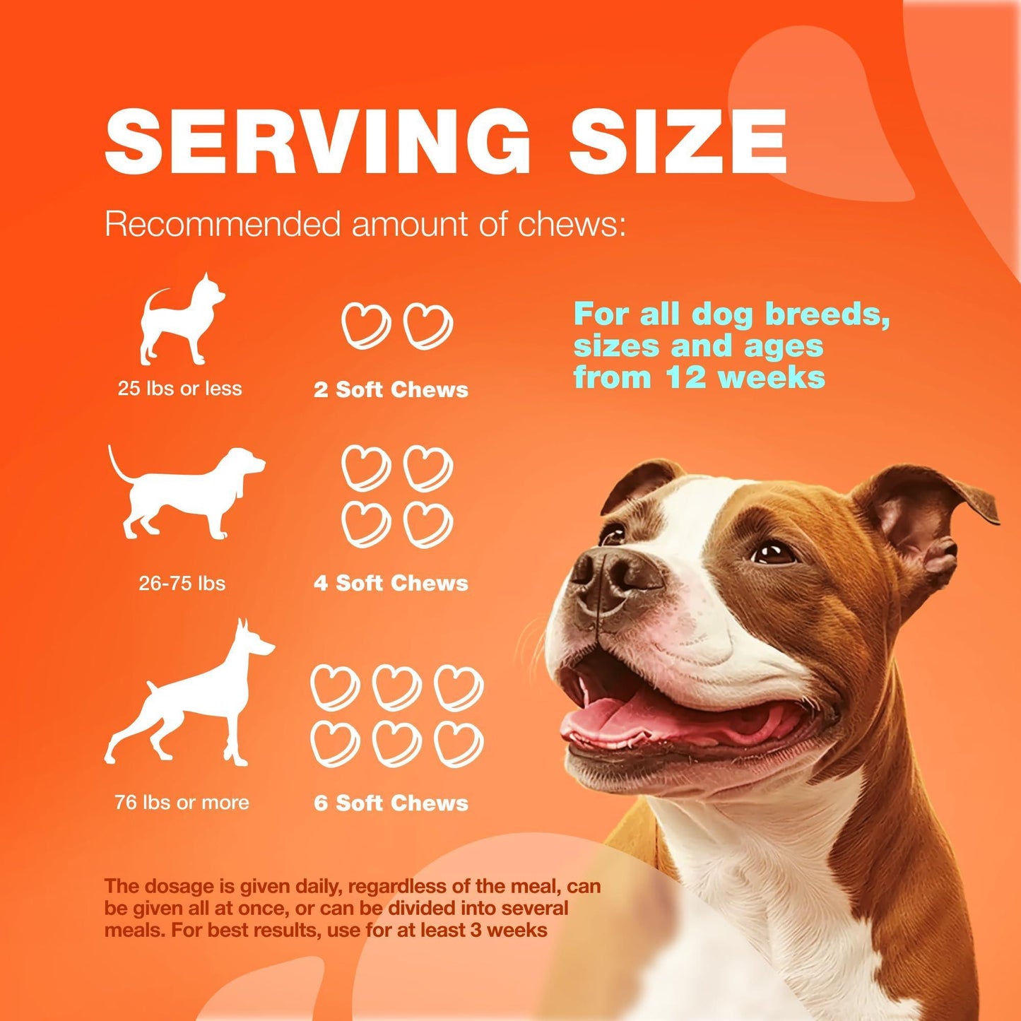 CHEWIA Hemp Glucosamine Chondroitin Hip and Joint Supplement for Dogs 180 Ct For Pet With Love