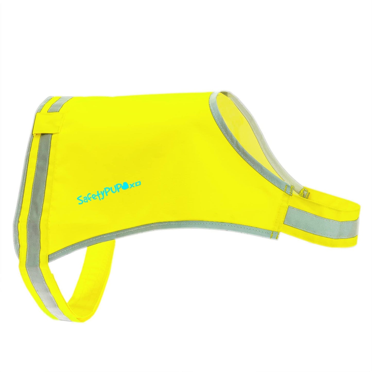 SafetyPUP XD Reflective HiVisibility Yellow Fluorescent Dog Safety Vest (MEDIUM) For Pet With Love