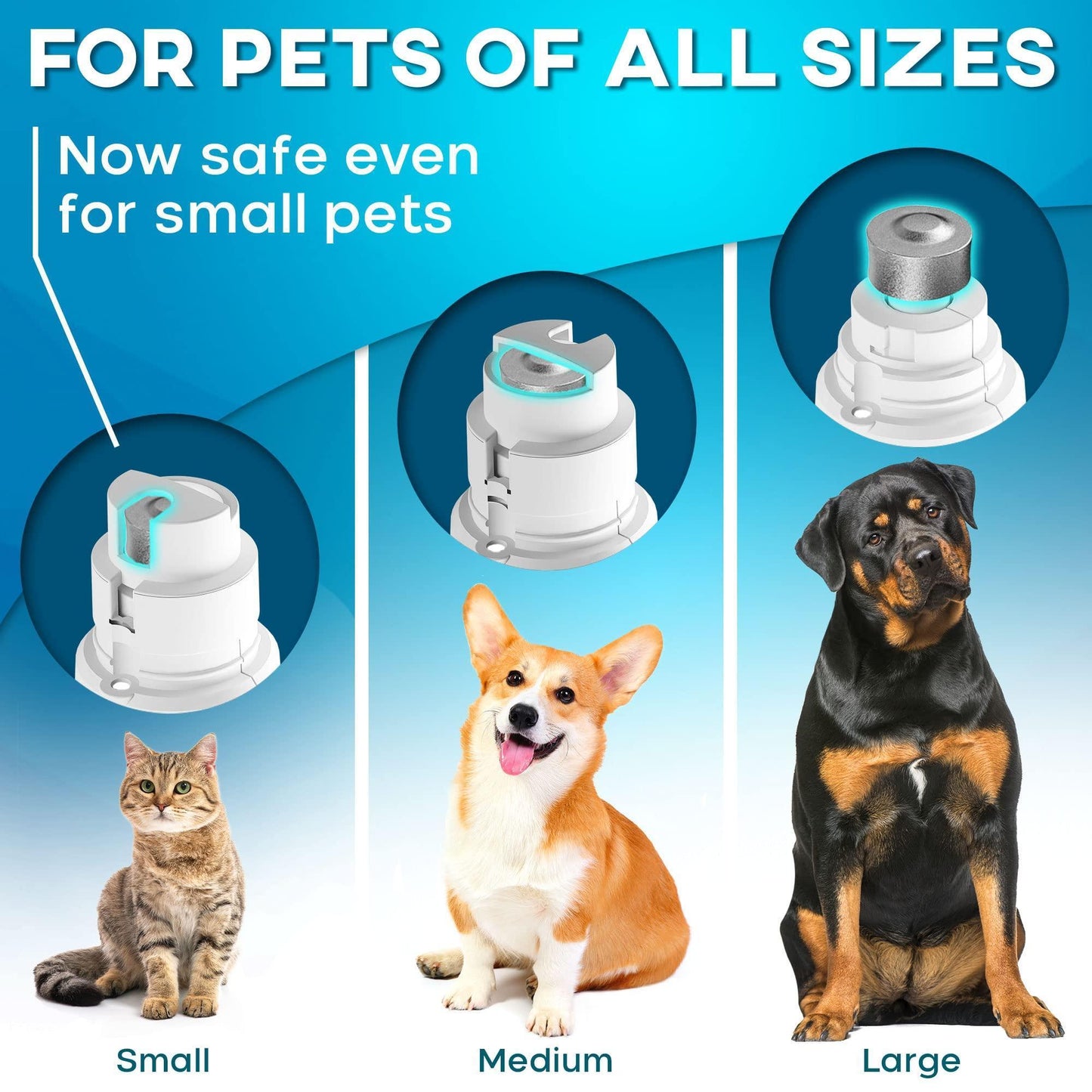 PRIMENS Rechargeable Dog Nail Grinder with LED Light (White) For Pet With Love