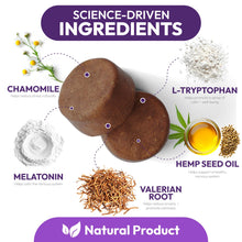 Load image into Gallery viewer, PETSOLOGY Melatonin Calming Chews for Dogs Natural Sleep Aid with Hemp Seed Oil, Chamomile, Valerian Root. Made in USA (170 Chews. Chicaken Flavor) For Pet With Love
