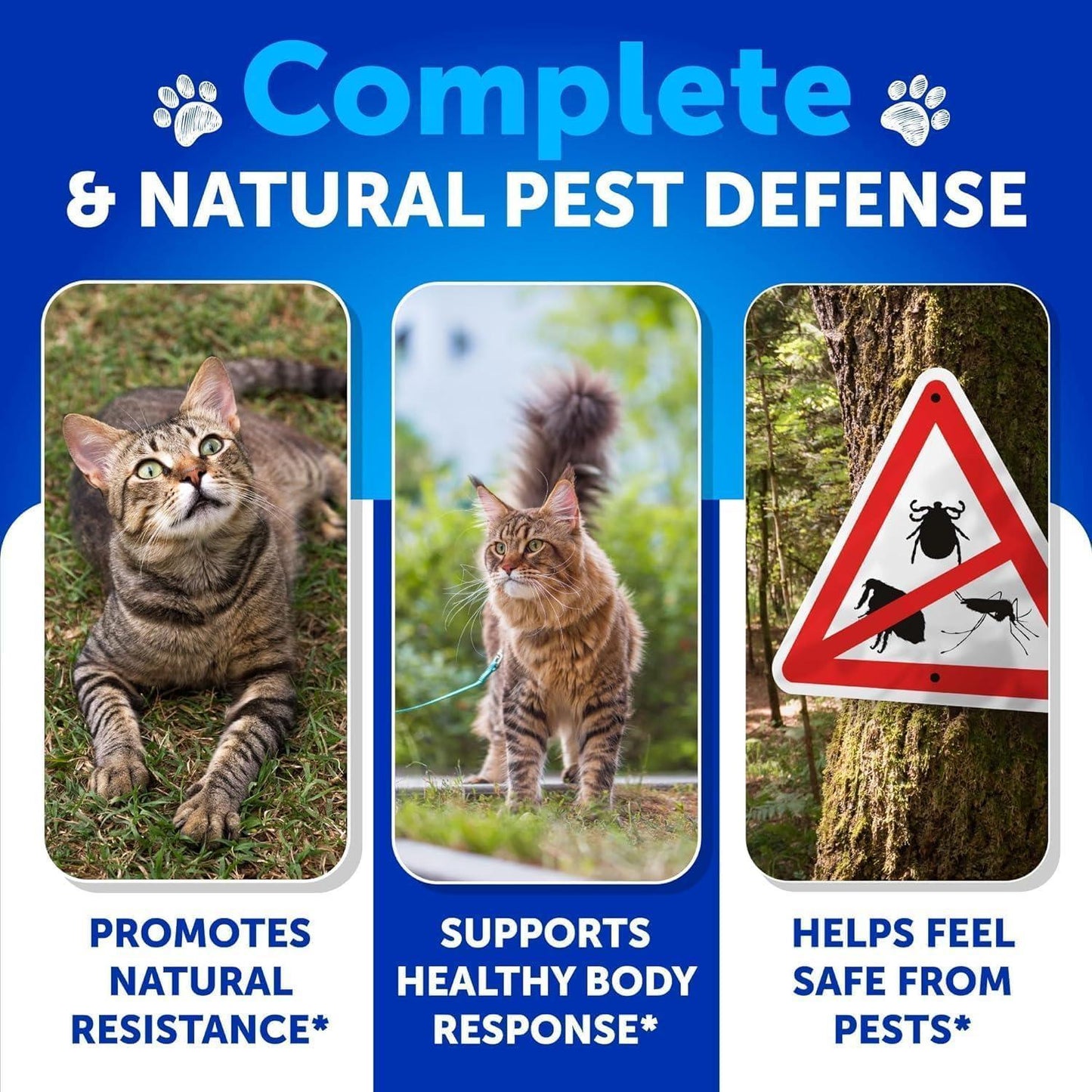 ARTULLANO Natural Flea and Tick Prevention Supplement for Cats. Chewable Daily Oral Pills with Vitamins (135 Soft Chews) Made in USA For Pet With Love