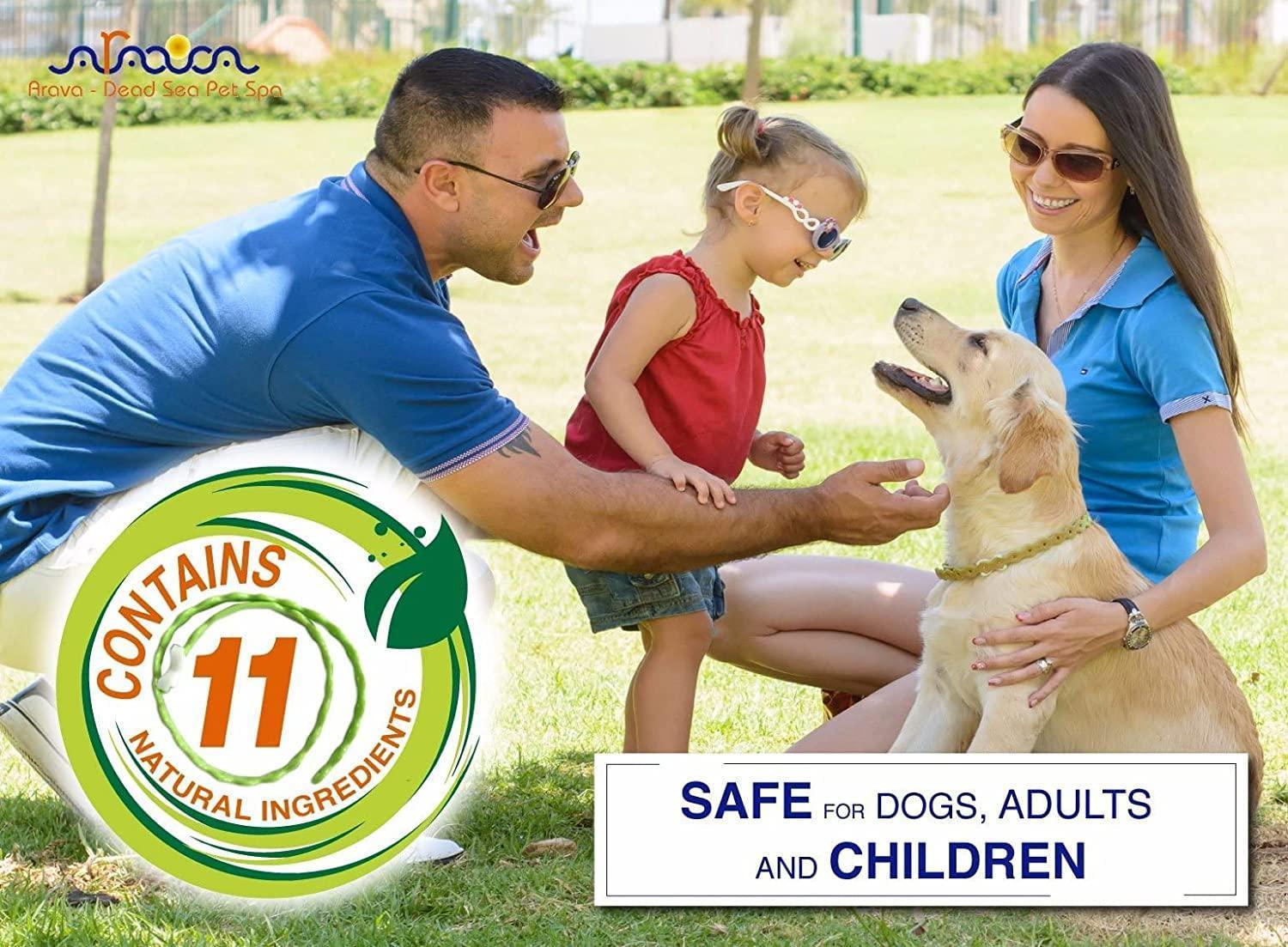 Arava Flea & Tick Collar for Dogs & Puppies  - Length 22'' For Pet With Love