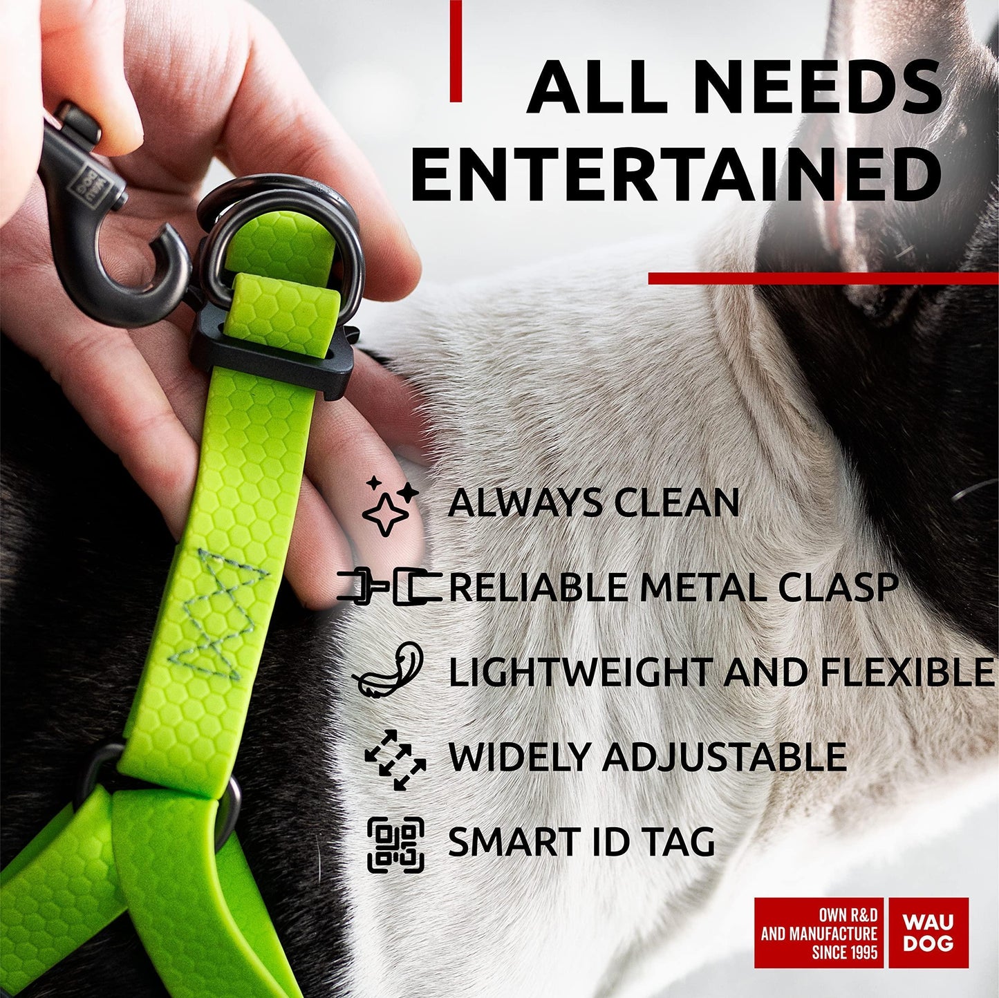 Waterproof Dog Harness   Adjustable Dog Harness for Large Dogs Small and Medium For Pet With Love