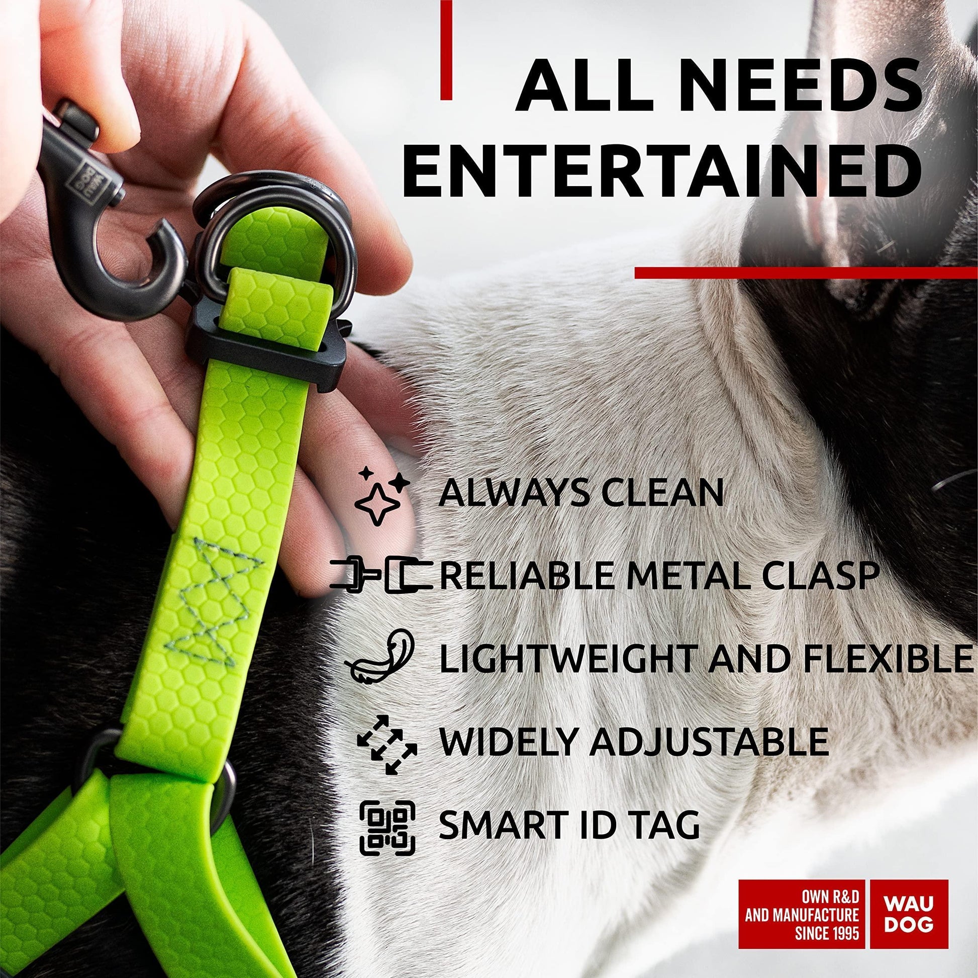 Waterproof Dog Harness   Adjustable Dog Harness for Large Dogs Small and Medium For Pet With Love