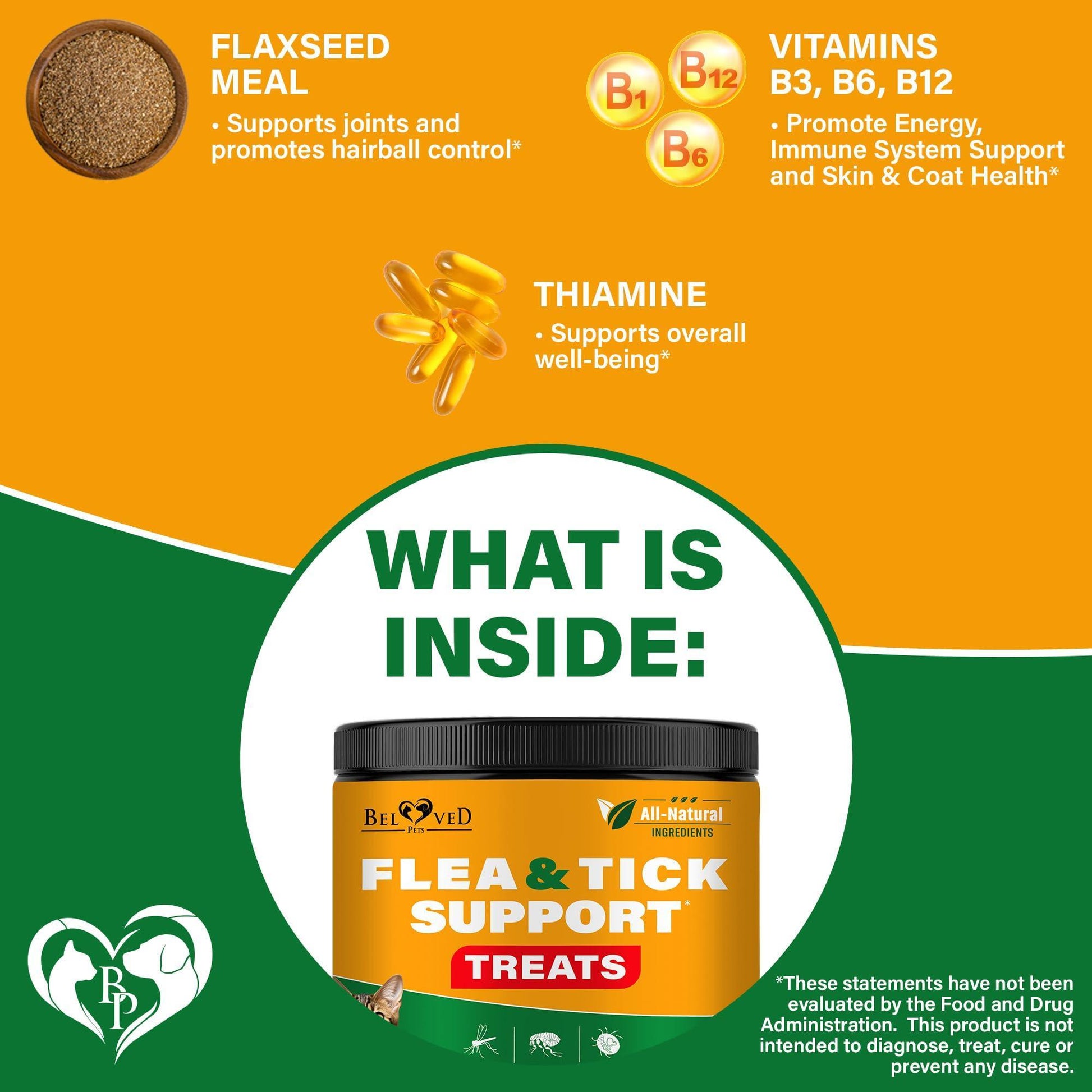 Beloved Pets  Revolution Flea and Tick Prevention Chewable Pills for Cats. Pest Control & Natural Defense. Chewables Small Tablets. Made in USA (240 Chicken Flavored Chews) For Pet With Love