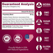 Load image into Gallery viewer, Vet Promise Cranberry UTI Drops Advanced Bladder &amp; Kidney Health Supplement for Cats &amp; Dogs 2 Oz

