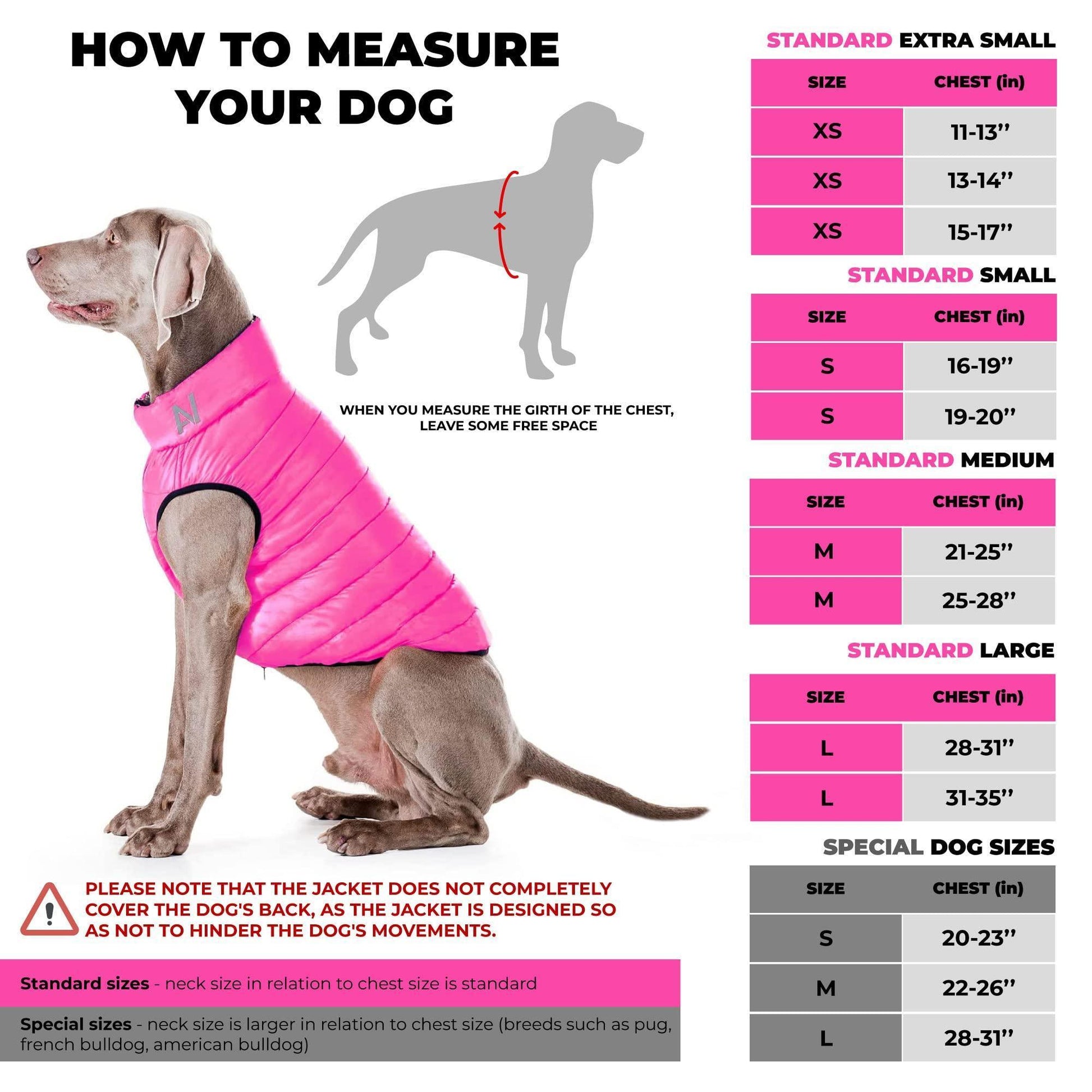 AiryVest Lightweight Reversible Winter Dog Jacket - XSMALL - Pink/Purple For Pet With Love