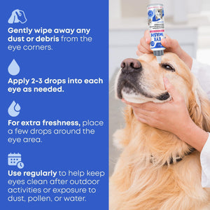 Cat & Dog Eye Wash Drops & Tear Stain Remover Cleaner  Eye Infection Treatment